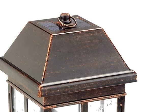 15 in. San Felipe II Solar Lantern - Bronze