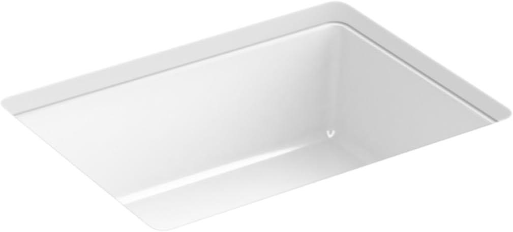 Verticyl 17" Rectangular Under-Mount Bathroom Sink with Overflow Drain