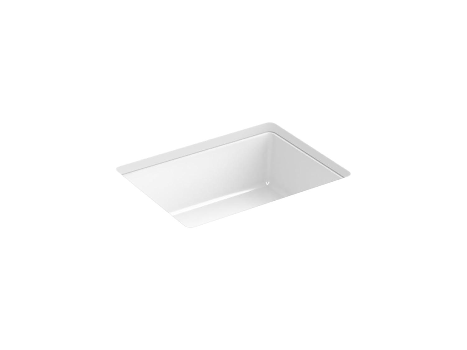 Verticyl 17" Rectangular Under-Mount Bathroom Sink with Overflow Drain