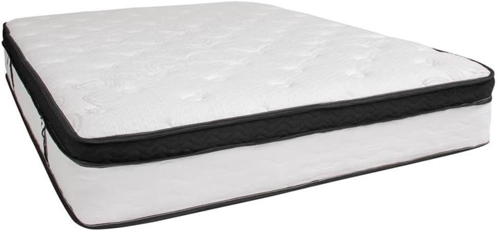 Flash Furniture Capri Comfortable Sleep 12 Inch CertiPUR-US Certified Memory Foam & Pocket Spring Mattress, Mattress in a Box