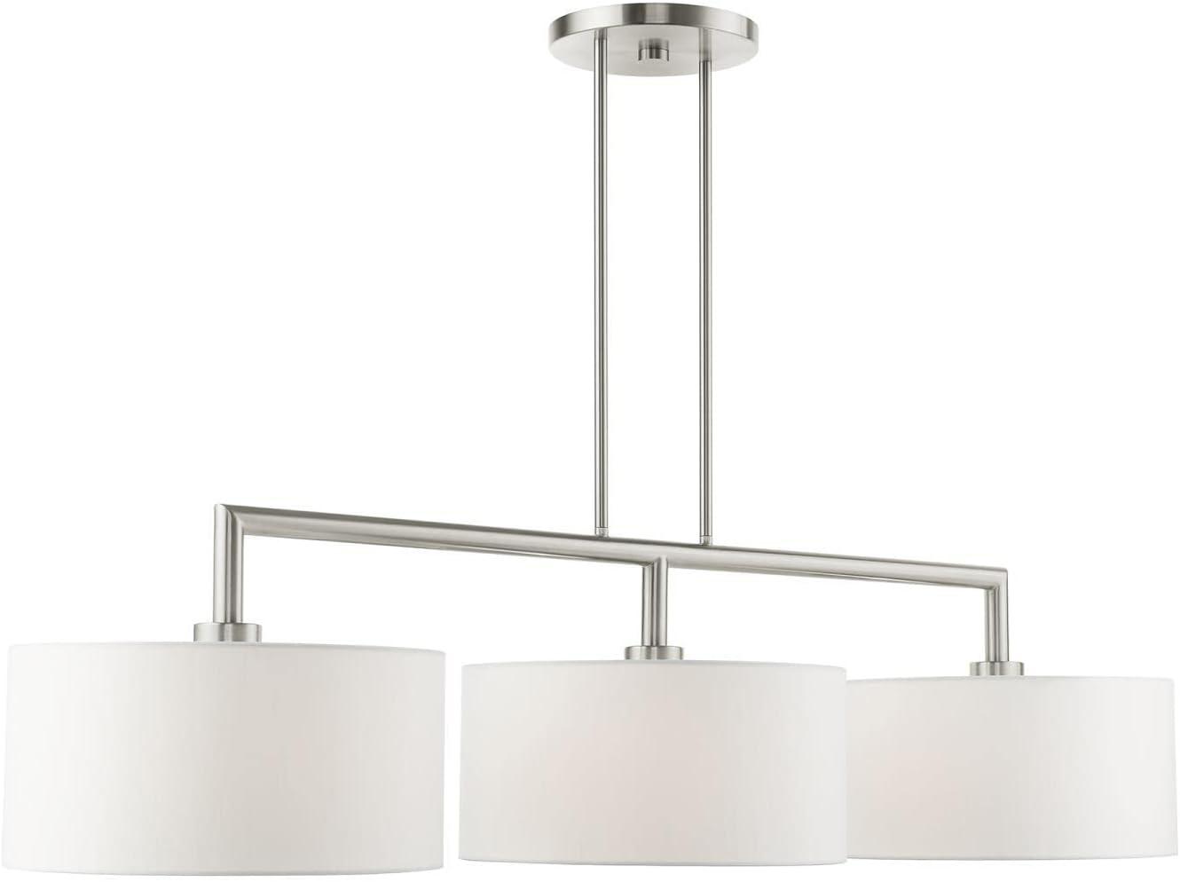 Livex Lighting Meridian 3 - Light Chandelier in  Brushed Nickel