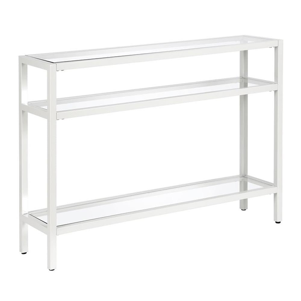 Evelyn&Zoe Sivil 42" Wide Rectangular Console Table, White