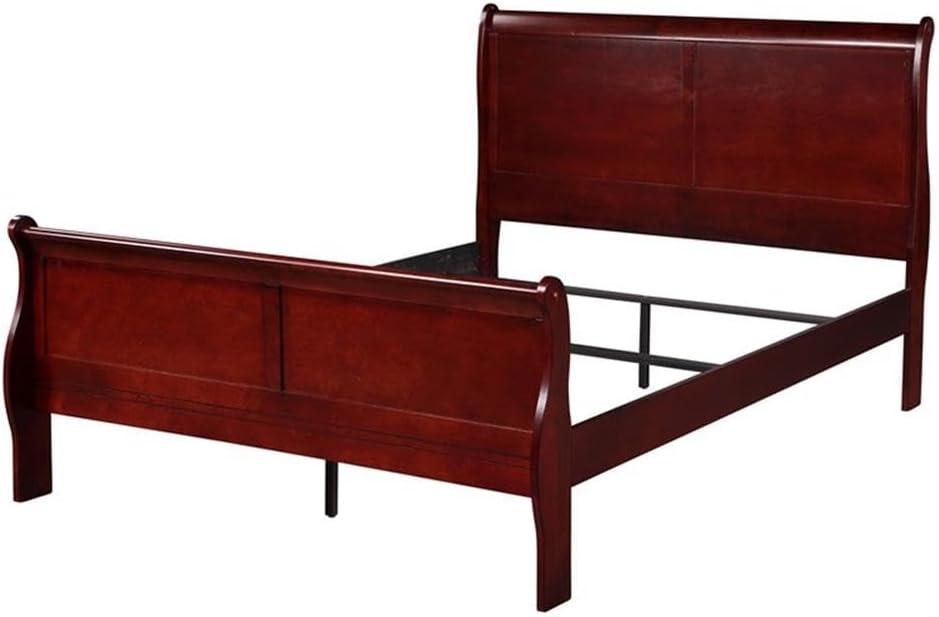 Acme Simple Relax Queen Bed, Brown Cherry Finish