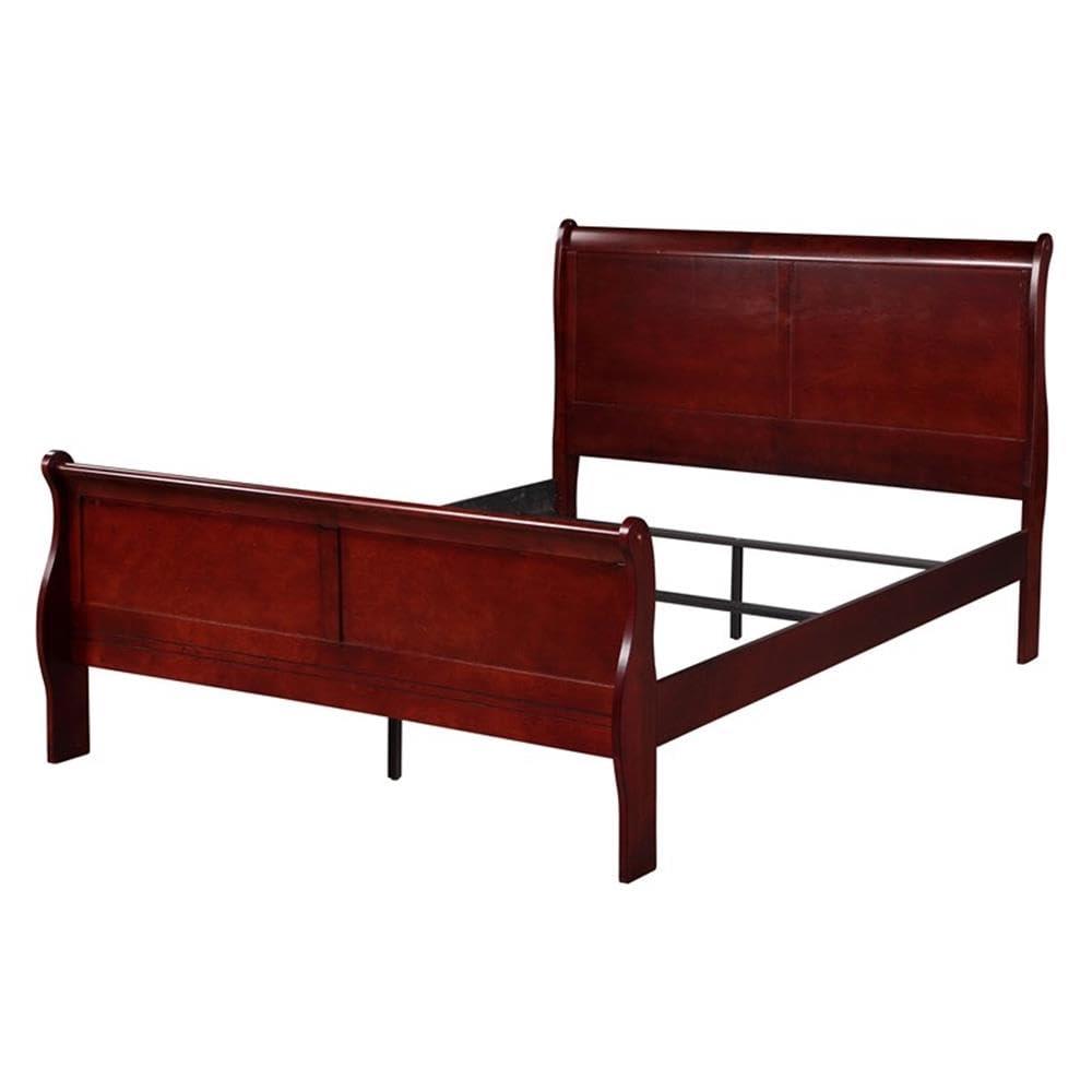 Acme Simple Relax Queen Bed, Brown Cherry Finish