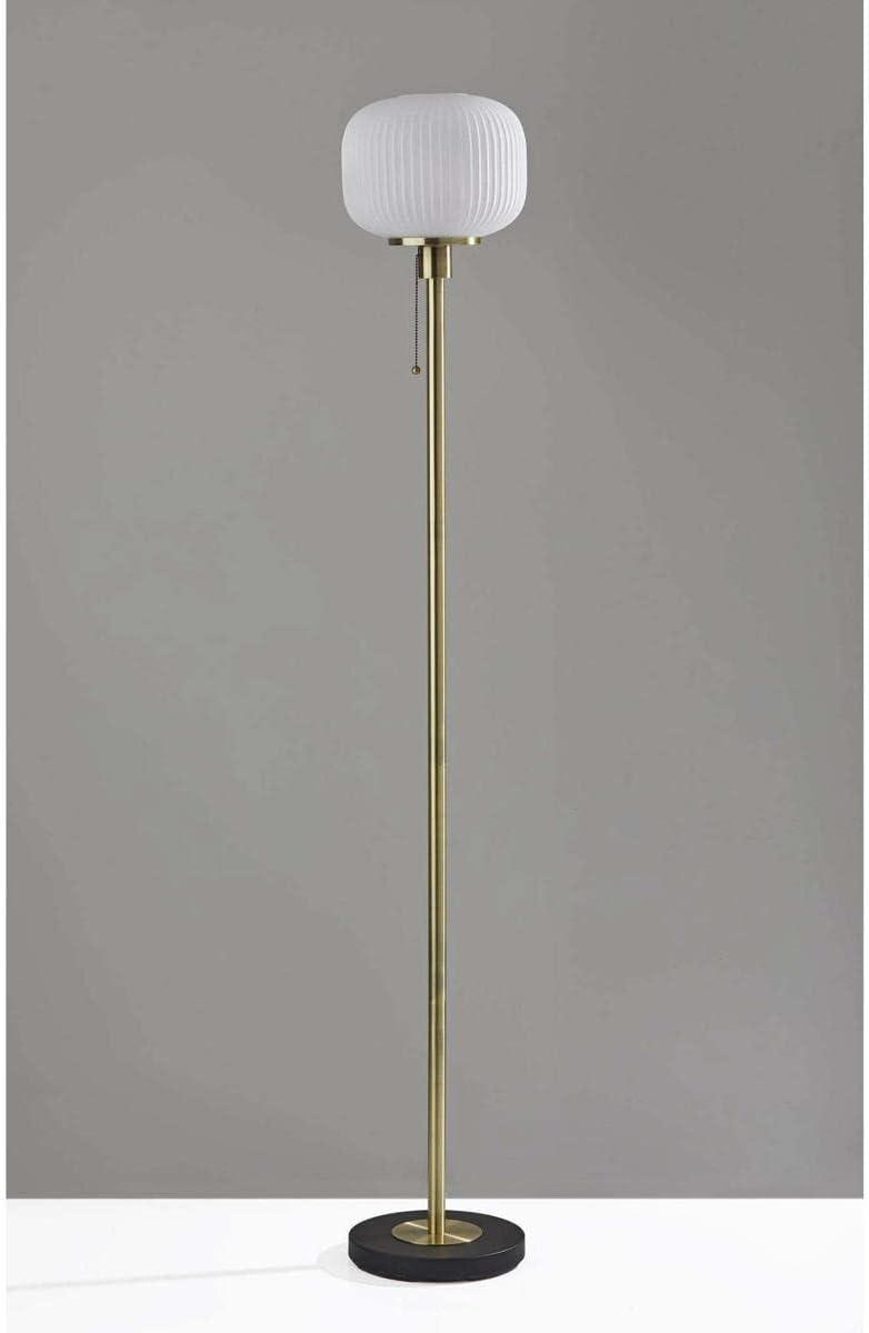 Nausica Ribbed Glass Floor Lamp (58")