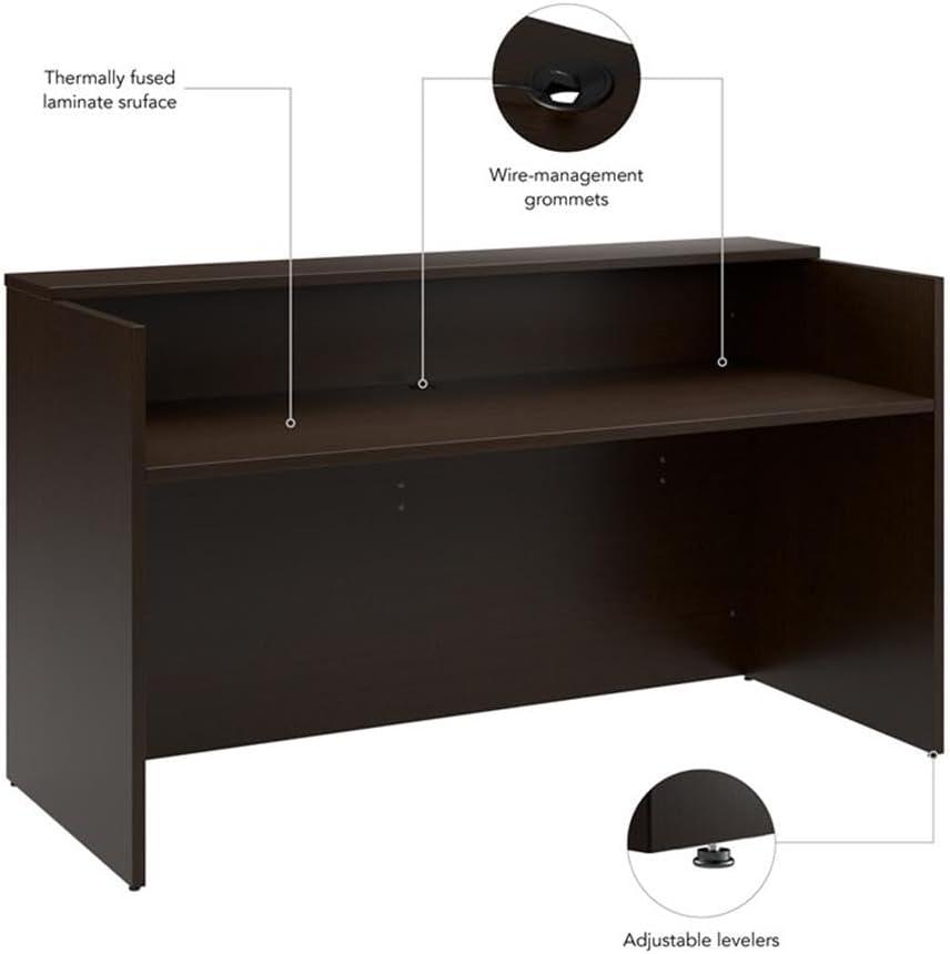Bush Business Furniture Bush Business Furniture Arrive 72W x 30D Reception Desk with Shelf