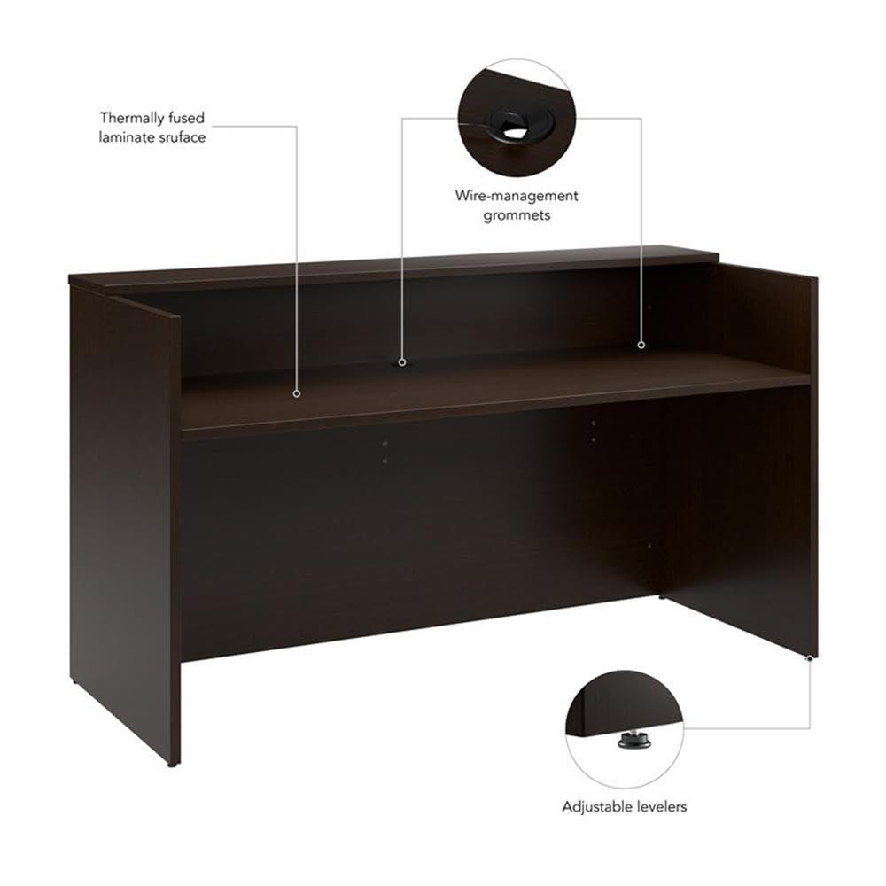 Bush Business Furniture Bush Business Furniture Arrive 72W x 30D Reception Desk with Shelf