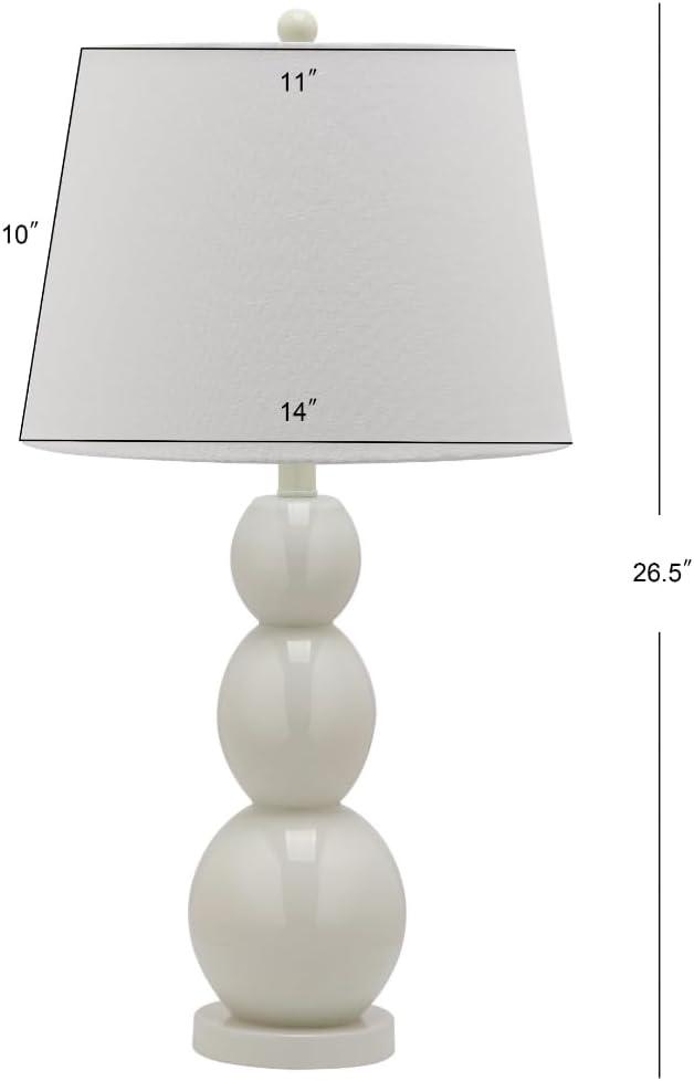 Jayne 3 Sphere Table Lamp (Set of 2) - 26.5 Inch Height - LIT4089 - White - Safavieh