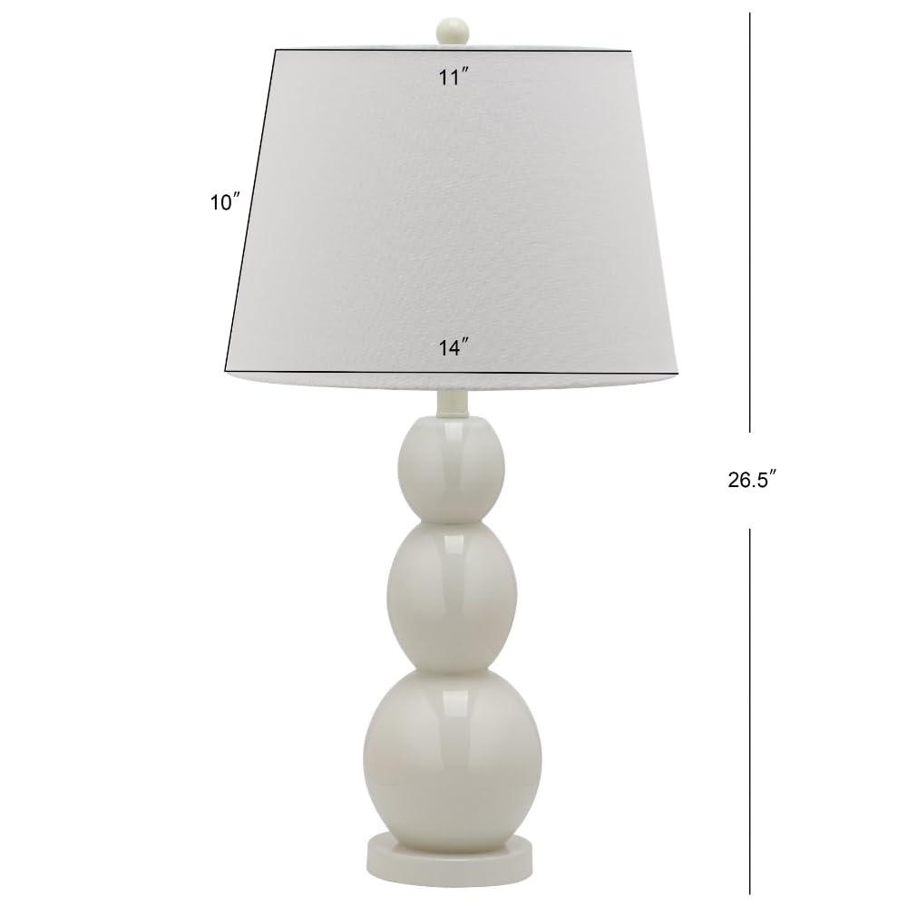 Jayne 3 Sphere Table Lamp (Set of 2) - 26.5 Inch Height - LIT4089 - White - Safavieh