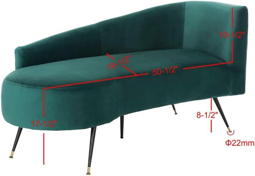 SAFAVIEH Evangeline Parisian Settee Emerald / Black