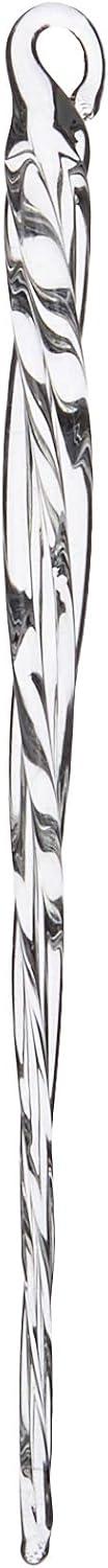 Kurt S. Adler 3.5 Inch Clear Twist Icicle 12 Pc Set Shimmering Tree Ornament Sets