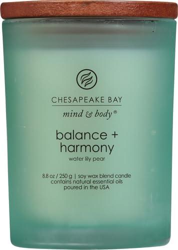 8.8oz Lidded Glass Jar Candle Water Lily Pear - Chesapeake Bay Candle: Soy Wax Blend with Essential Oils, 44hr Burn Time