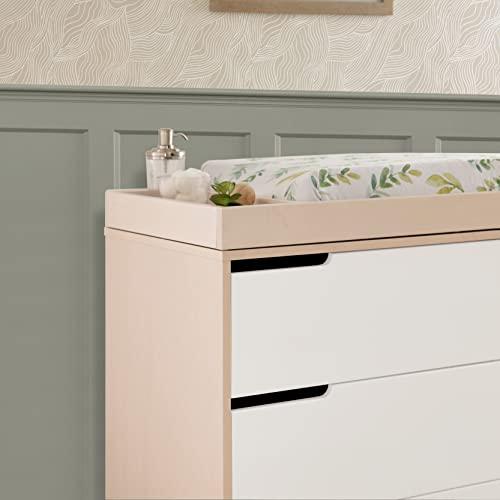 Hudson Modern 3-Drawer GreenGuard Certified Dresser in Washed Natural and White