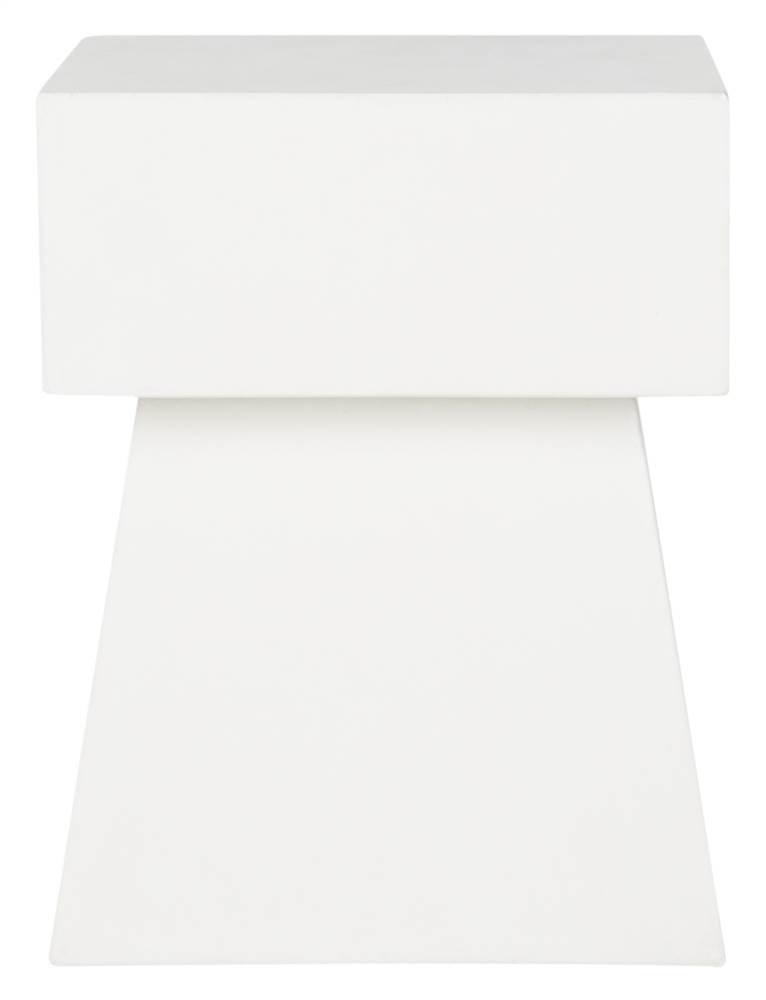Zen Indoor/Outdoor Mushroom Modern Concrete 181 Inch H Indoor/Outdoor Accent Table - Ivory - Safavieh