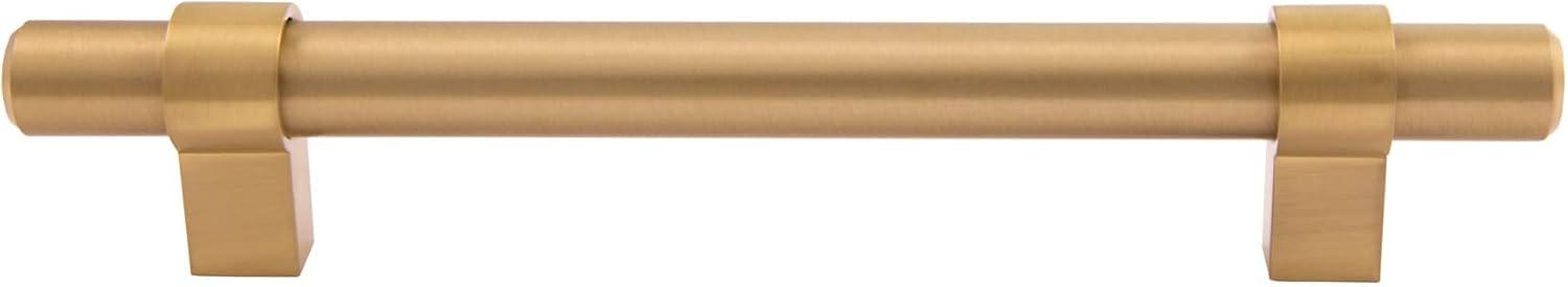 Emery Satin Gold Cylindrical Cabinet Bar Pulls, 5-Pack