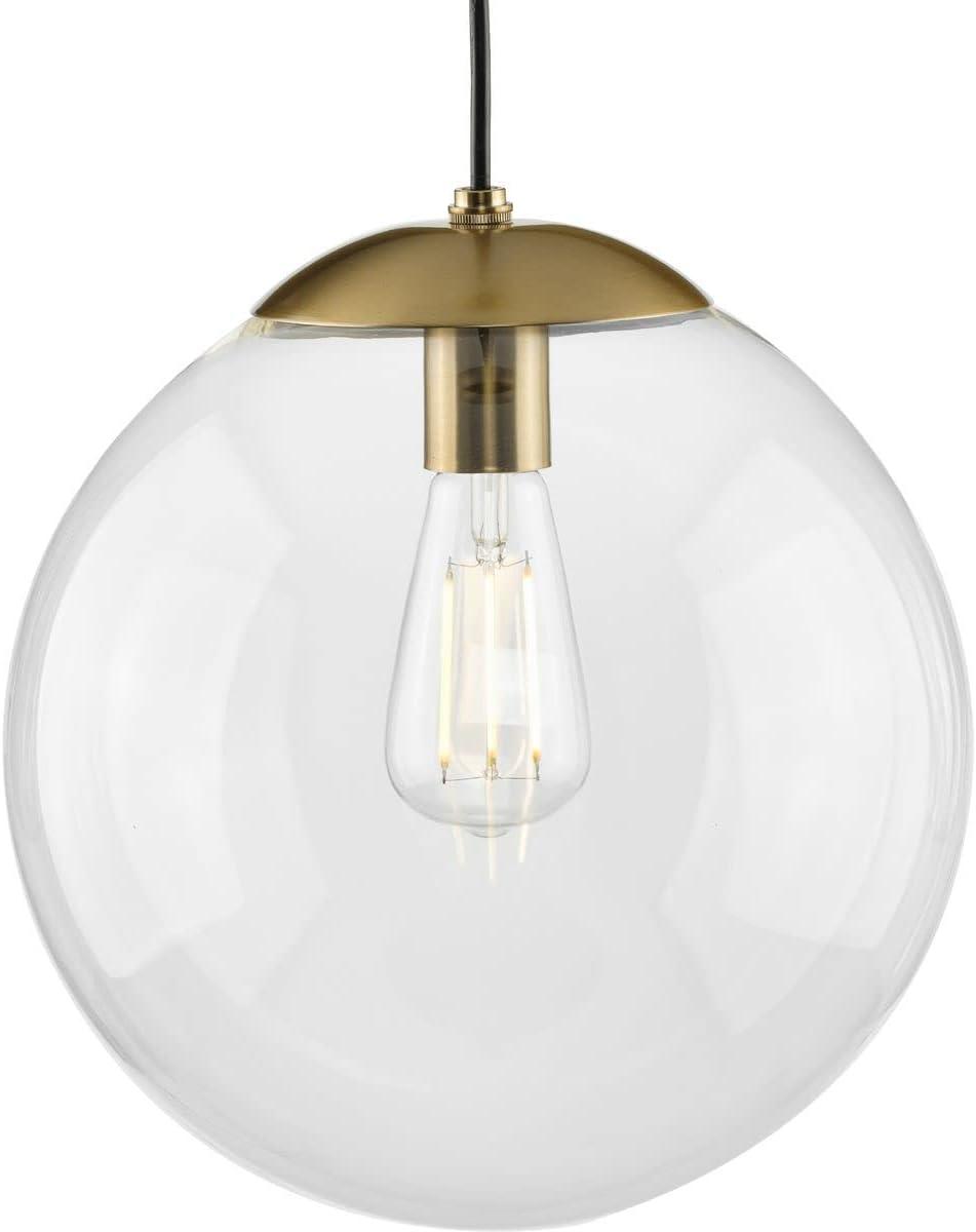 Progress Lighting P500311-109 Atwell - 1 Light Large Pendant   Brushed Bronze Finish with Clear Glass