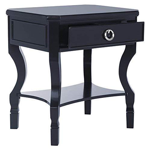 Alaia 1 Drawer Nightstand - FOX6275 - Navy - Safavieh Couture