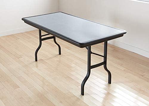 Iceberg IndestrucTable Folding Table Rectangle Top - 96" Table Top Length x 30" Table Top Width - 29" Height - Black, Granite, Powder Coated - Polyethylene, Resinite