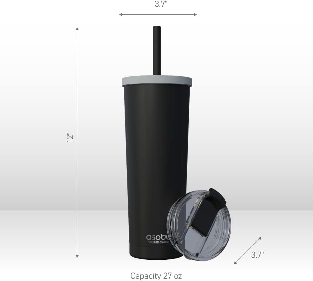 Red Stainless Steel Insulated Travel Tumbler with Dual Lid