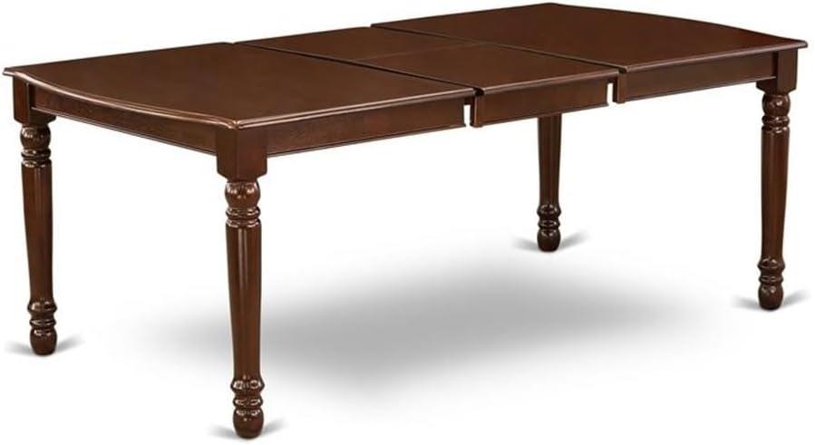 East West Furniture Dover Wood Butterfly Leaf Dining Table in Mahogany