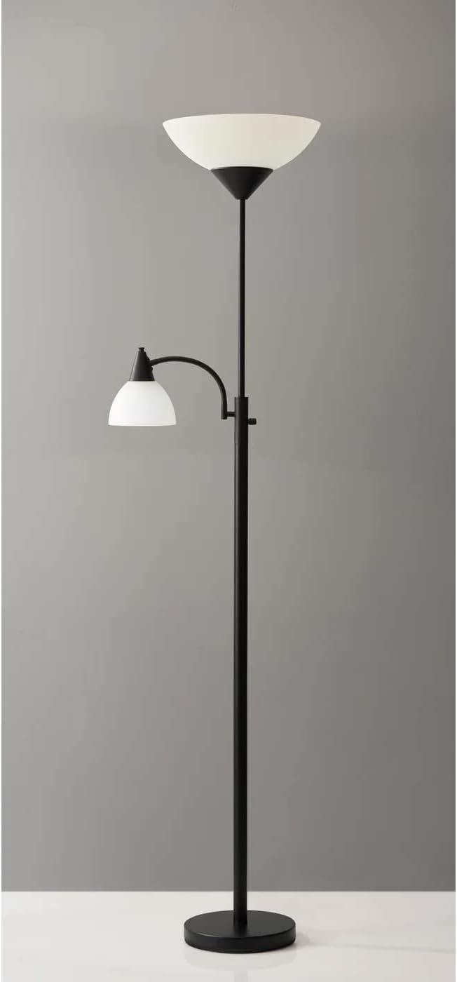 Adesso 7202 Piedmont Combo Floor Lamp-Black