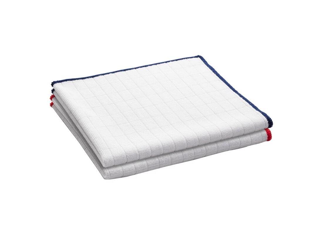 Red and Blue Microfiber Kitchen Cleaning Cloth Set, 2 Pack