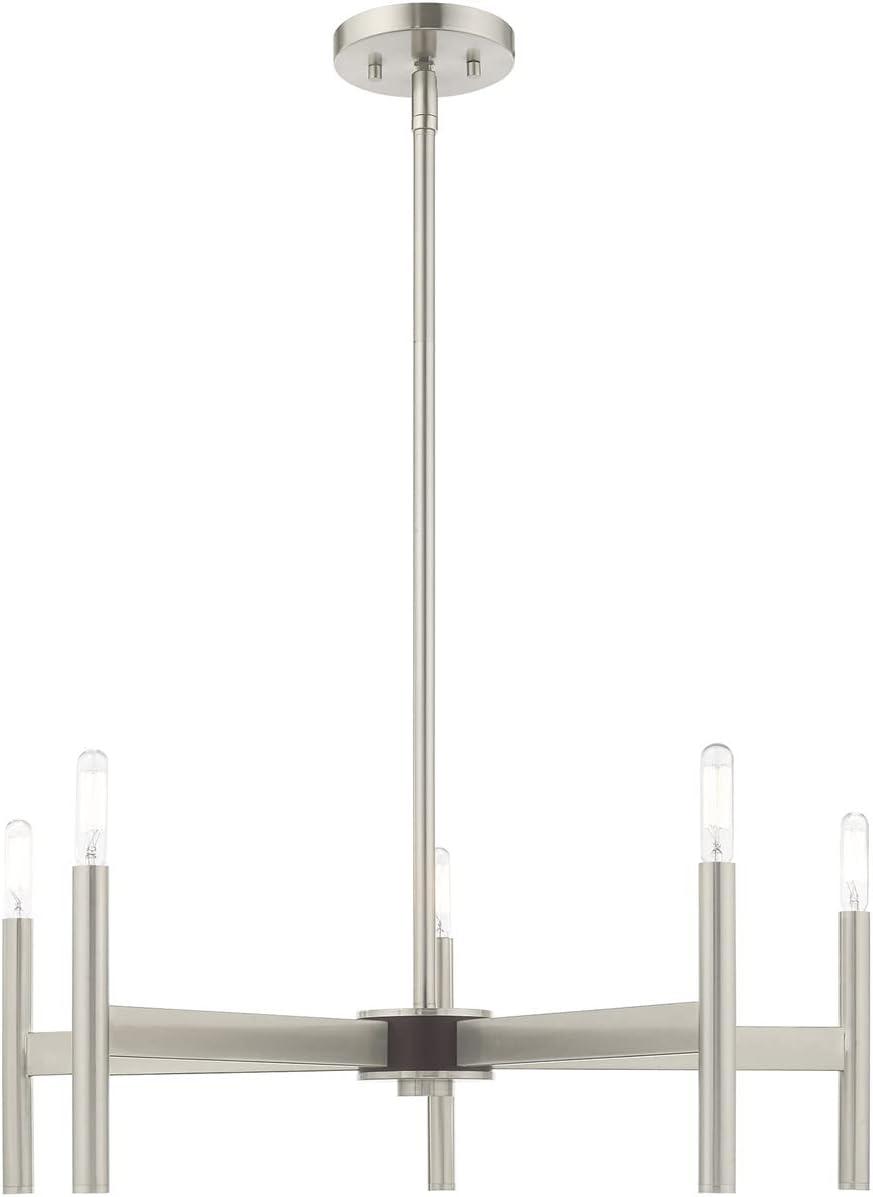Livex Lighting Copenhagen 5 - Light Chandelier in  Brushed Nickel