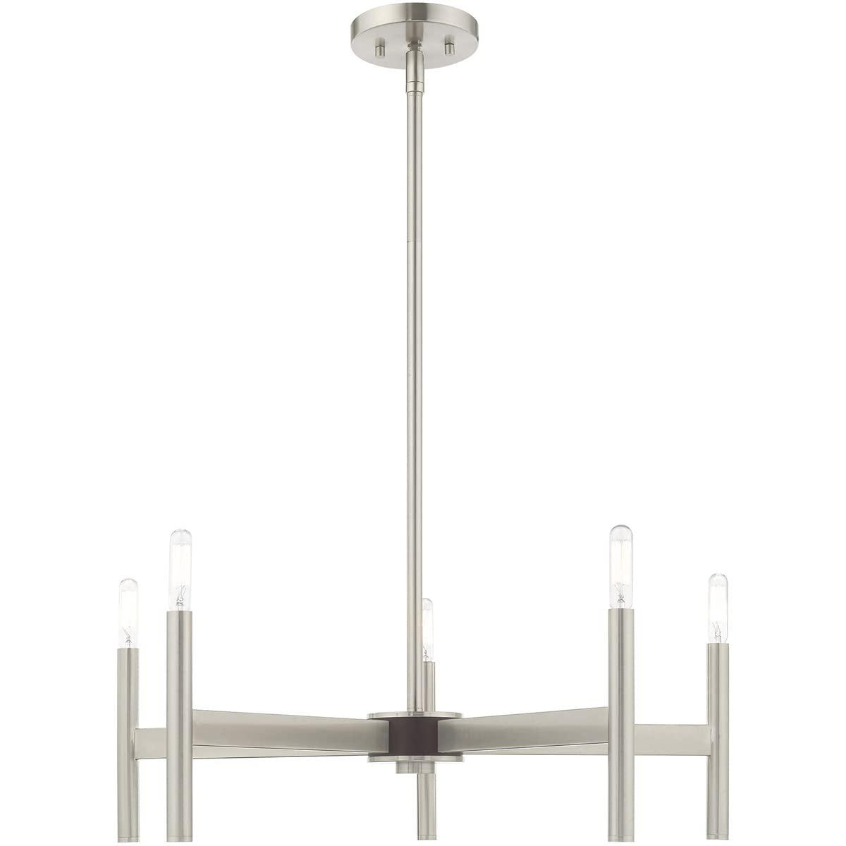 Livex Lighting Copenhagen 5 - Light Chandelier in  Brushed Nickel