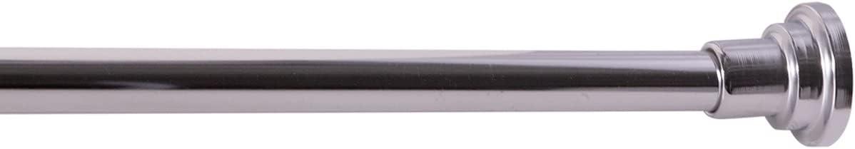 Design House Classic Adjustable Straight Tension Shower Curtain Rod for Bathroom