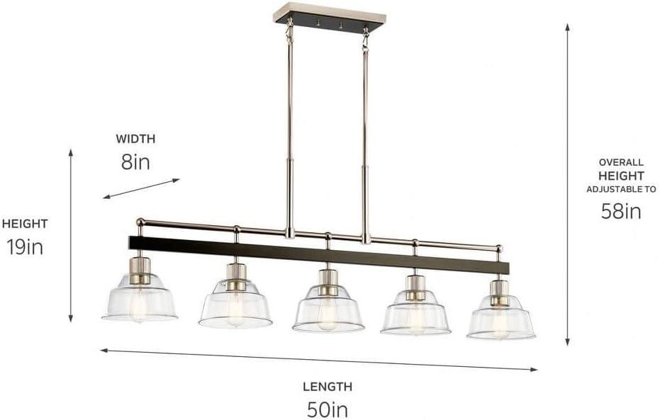 Kichler Lighting Eastmont 5 - Light Chandelier in Polished Nickel