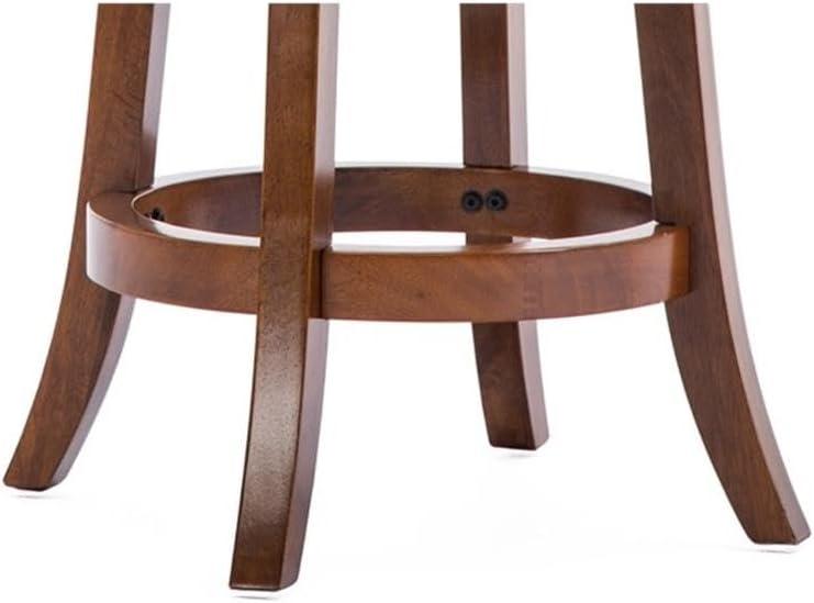 Boraam 24" Palmetto Swivel Hardwood Counter Height Barstool Walnut: Upholstered, Lacquered Finish, Foam Filled