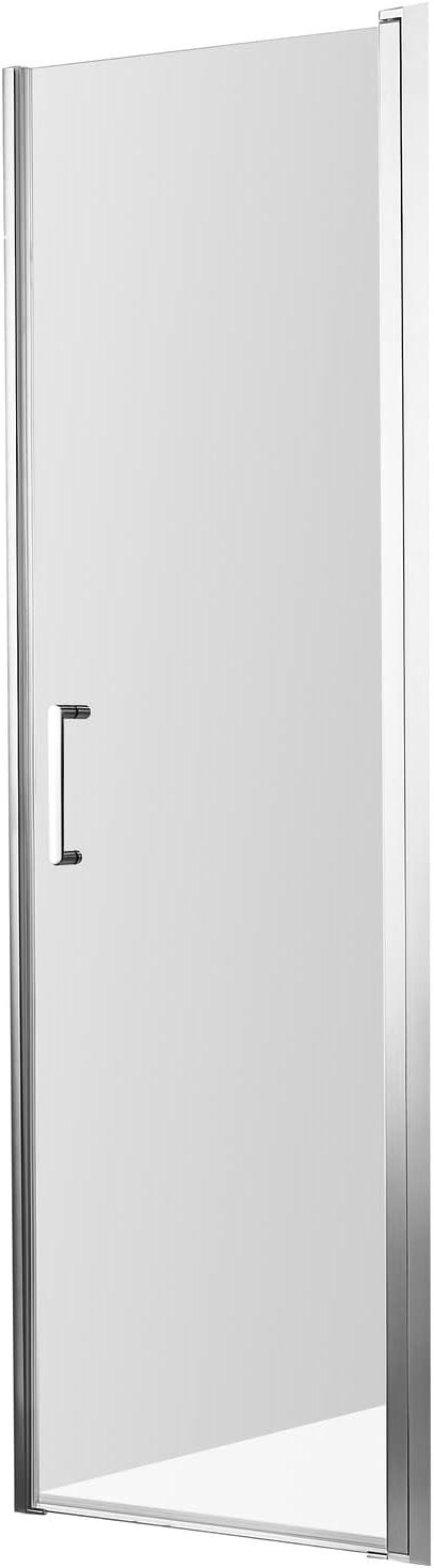 Anzzi  29 x 72 in. Lancer Series Semi-Frameless Shower Door with Tsunami Guard, Brushed Nickel