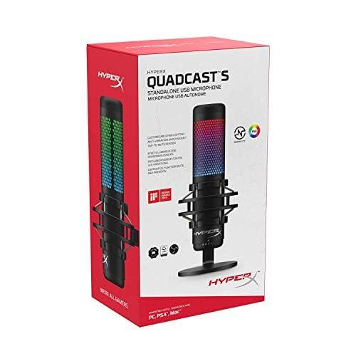 HyperX QuadCast S RGB USB Condenser Microphone - Black