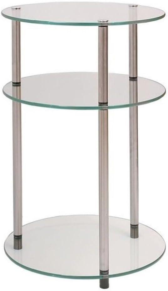 Convenience Concepts Designs2Go No Tools 3 Tier Round Table, Multiple Finishes