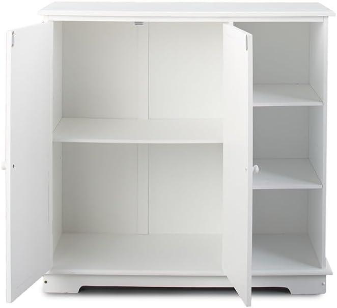 The Lakeside Collection Beadboard Buffet Cabinet - Sideboard with Storage - White