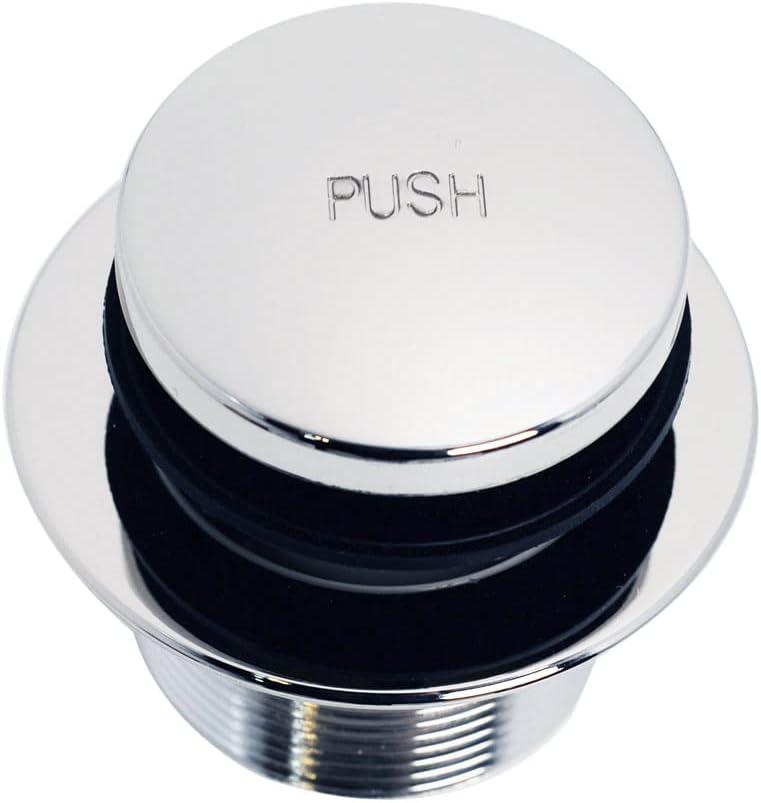 Westbrass 5-1/4" Front Diverter Tub Spout with Tip-Toe Drain and 2-Hole Overflow Trim CO531-26