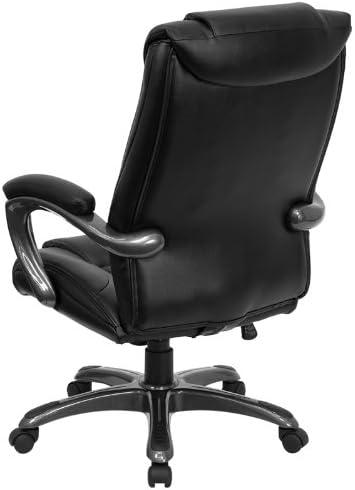 Ergonomic High-Back Black LeatherSoft Executive Swivel Office Chair