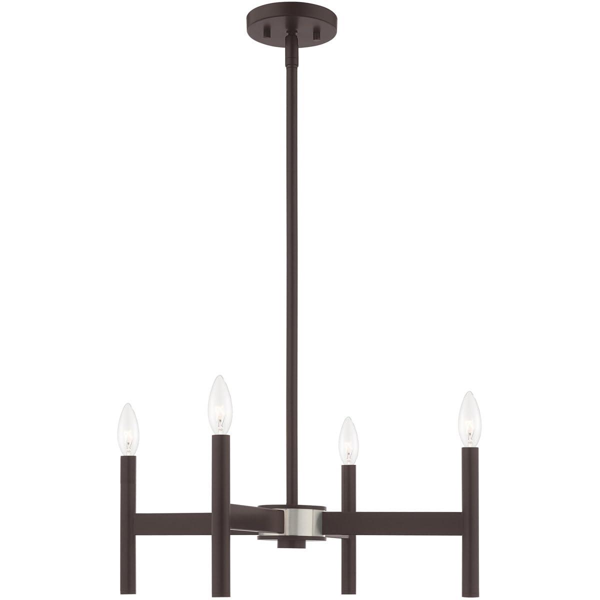Livex Lighting Copenhagen 4 - Light Chandelier in Bronze
