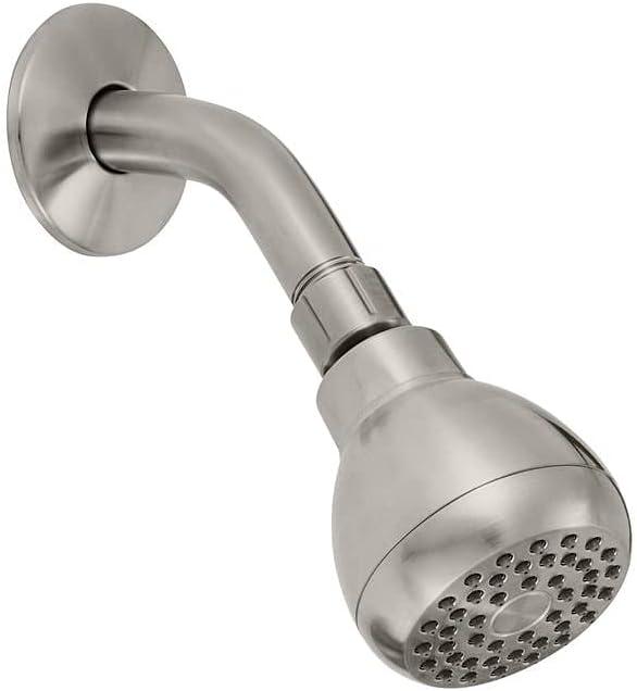 Brushed Nickel Wall Mounted Single-Handle Shower Faucet