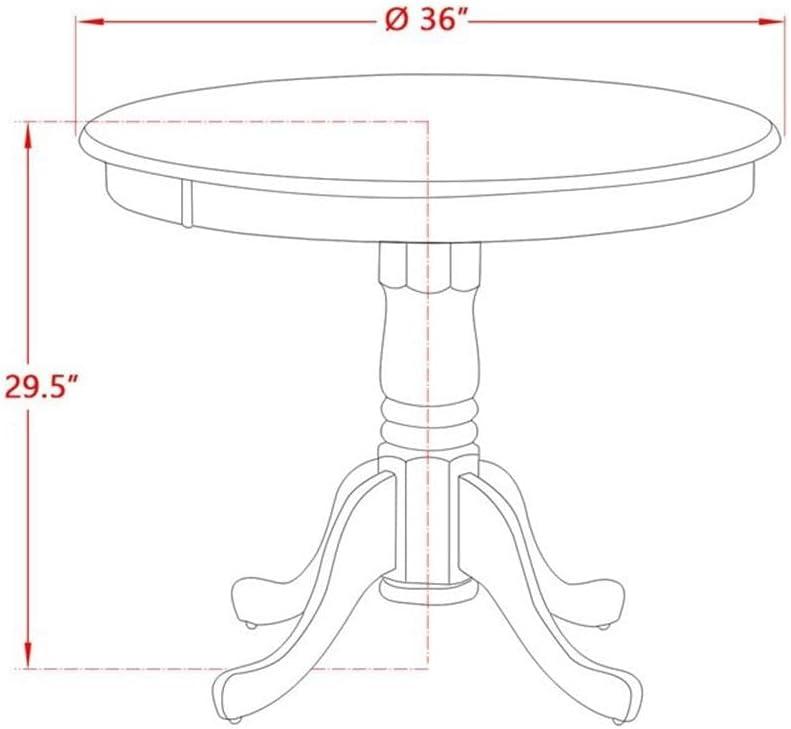 Antique Round Wood Table with Oak Table Top Surface & Asian Wood Table Pedestal Legs