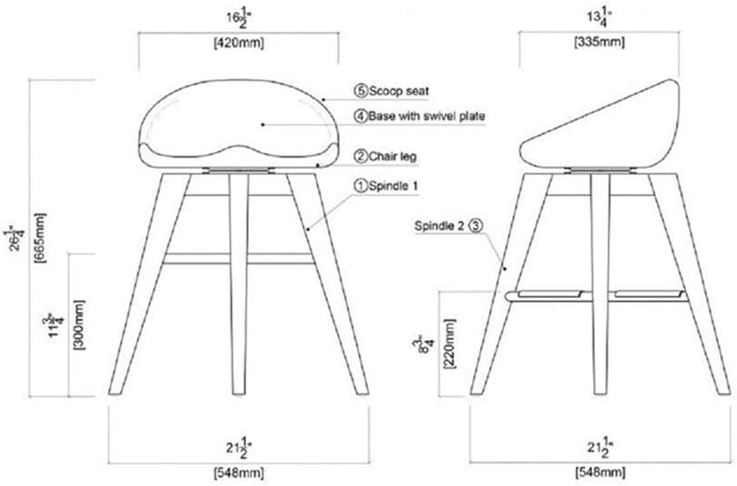 24" Bali Swivel Counter Height Barstool Hardwood/Natural - Boraam: Flared Legs, Backless Design