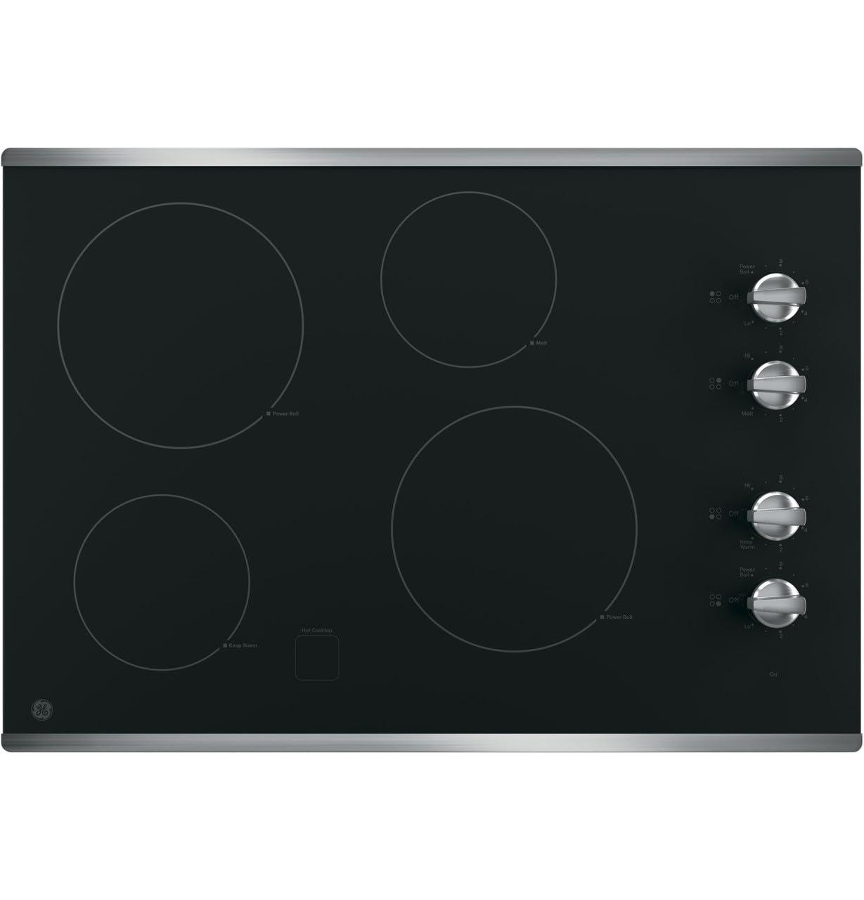 GE 30" Built-In Knob Control Electric Cooktop