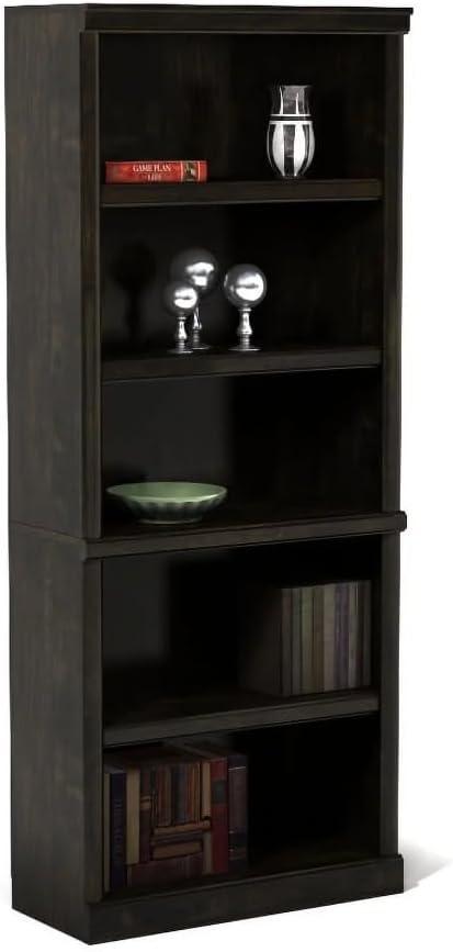 70" 5 Shelf Bookcase Select Cherry Red - Sauder: Transitional Style, MDF Frame, Adjustable Shelves
