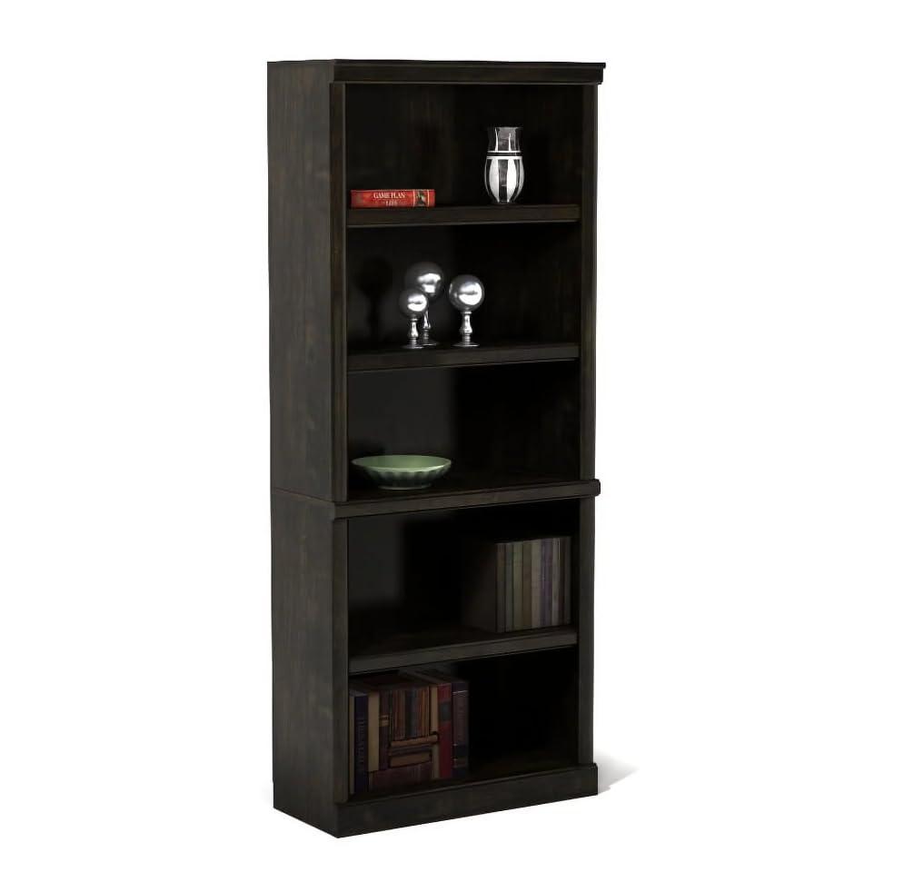 70" 5 Shelf Bookcase Select Cherry Red - Sauder: Transitional Style, MDF Frame, Adjustable Shelves