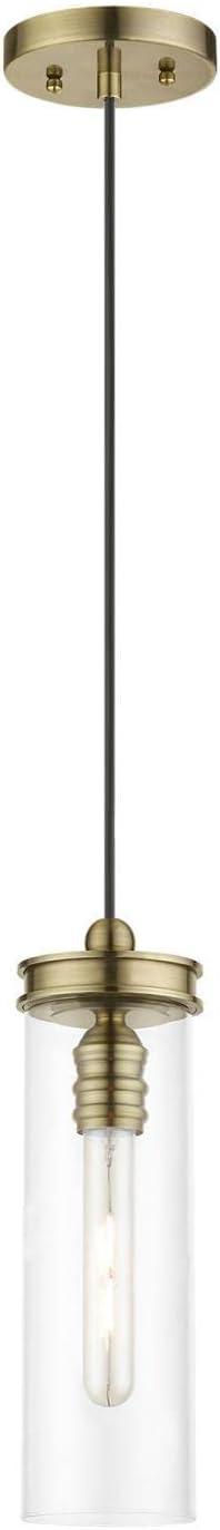 Livex Lighting Devoe 1 - Light Pendant in  Antique Brass