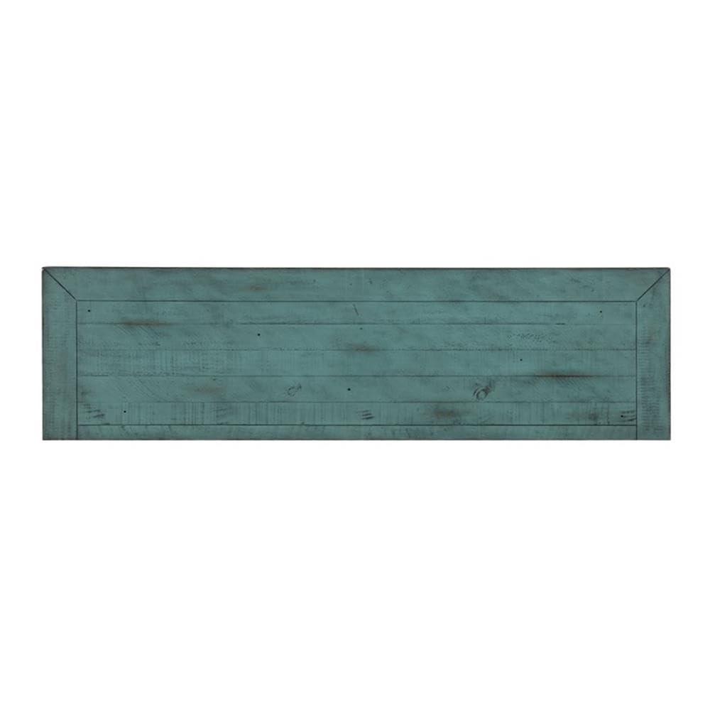 Martin Svensson Home Garden District Solid Wood TV Stand for TVs up to 70", Rustic Turquoise