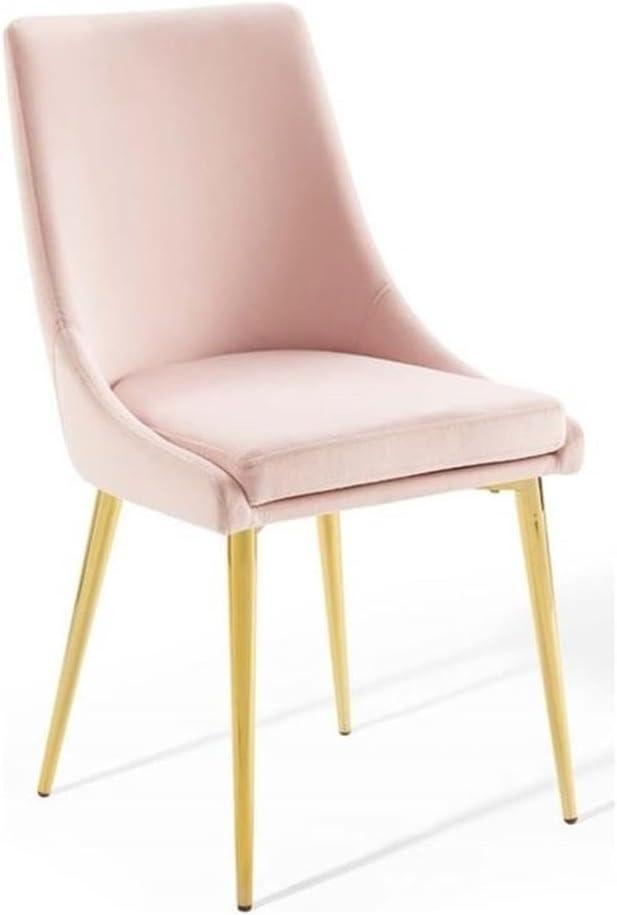 Ergode Viscount Modern Accent Performance Velvet Dining Chair - Pink