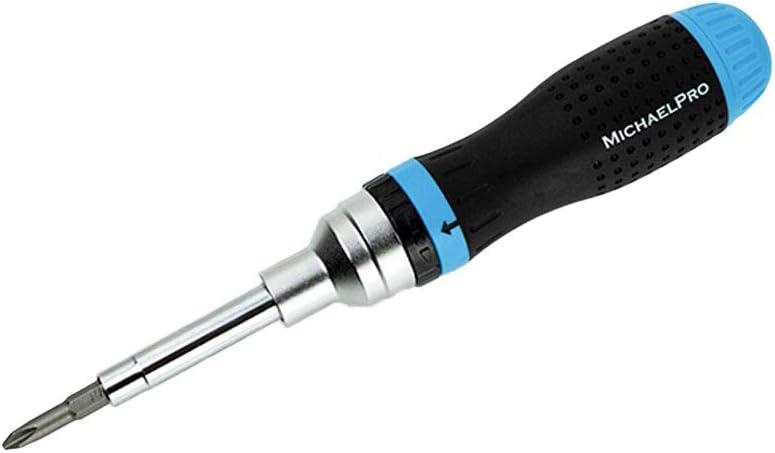 MichaelPro 19-in-1 Black and Blue Ergonomic Multi-Bit Screwdriver Set