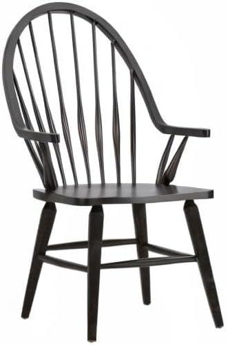 Hearthstone Ridge Windsor Back Side Chair - Black-Set of 2