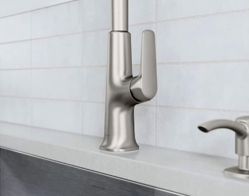 Volt Stainless Steel Pull-Down Kitchen Faucet with Soap Dispenser